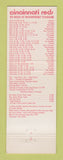Matchbook Cover - 1983 Cincinnati Reds Baseball Schedule OH