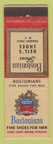 Matchbook Cover - Bostonian Men's Shoes Heil's Hudson Falls NY WEAR