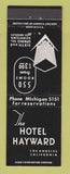 Matchbook Cover - Hotel Hayward Los Angeles CA