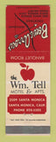 Matchbook Cover - Bow & Arrow Restaurant William Tell Motel Santa Monica CA