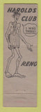 Matchbook Cover - Harold's Club Casino Reno NV WEAR Full Length