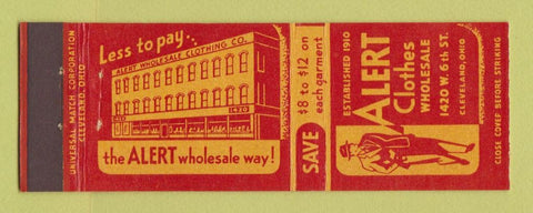 Matchbook Cover - Alert Clothes Cleveland OH