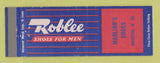 Matchbook Cover - Roblee Men's Shoes Marlinn's Weirton WV