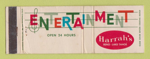 Matchbook Cover - Harrah's Casino Reno Lake Tahoe NV WEAR Full Length