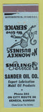 Matchbook Cover - Mobil oil gas Sanders Seneca KS