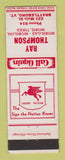 Matchbook Cover - Mobil oil gas Ray Thompson Brattleboro VT
