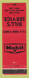 Matchbook Cover - Mobil oil gas Bill's Canyon City OR WEAR