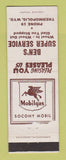 Matchbook Cover - Mobil oil gas Ben's Thermopolis WY low phone #