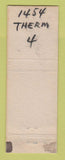 Matchbook Cover - Mobil oil gas Ben's Thermopolis WY low phone #
