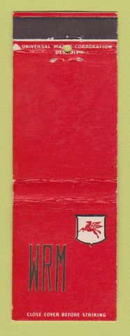 Matchbook Cover - Mobil oil gas WRM IMPRINT WEAR
