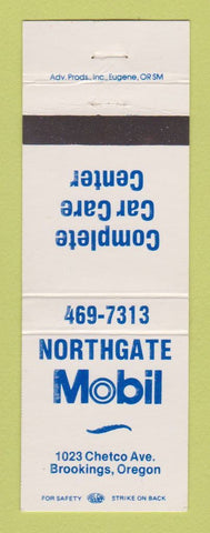 Matchbook Cover - Mobil oil gas Northgate Brookings OR