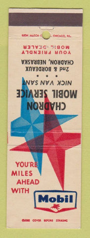 Matchbook Cover - Mobil oil gas Chadron NE
