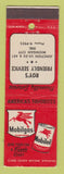 Matchbook Cover - Mobil oil gas Roy's Michigan City IN