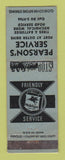 Matchbook Cover - Mobil oil gas Pearson's  LAMINATED
