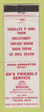 Matchbook Cover - Mobil oil gas Ed's Toledo OH