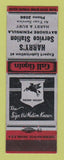 Matchbook Cover - Mobil oil gas Harry's  LAMINATED