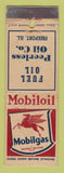 Matchbook Cover - Mobil oil gas Peerless Freeport IL