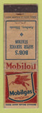 Matchbook Cover - Mobil oil gas Bob's Amboy IL WORN LAMINATED