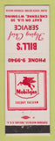 Matchbook Cover - Mobil oil gas Bill's Flying Chief Cheyenne WY LAMINATED