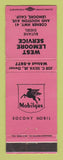Matchbook Cover - Mobil oil gas West Lemoore CA WEAR