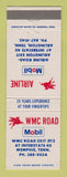 Matchbook Cover - Mobil oil gas WMC Road Memphis TN Arlington