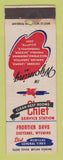 Matchbook Cover - Mobil oil gas Chief Cheyenne WY Frontier Days WEAR