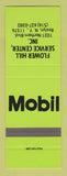 Matchbook Cover - Mobil oil gas Flower Hill Roslyn NY SAMPLE