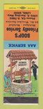 Matchbook Cover - Mobil oil gas Boop's Lima OH hillbilly LAMINATED