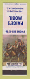 Matchbook Cover - Mobil oil gas Paige's High Point NC