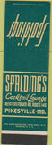 Matchbook Cover - Spalding's Pikesville MD SAMPLE Midget