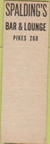 Matchbook Cover - Spalding's Pikesville MD SAMPLE Midget