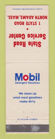 Matchbook Cover - Mobil oil gas State Road North Adams MA