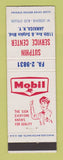 Matchbook Cover - Mobil oil gas Sutphin Jamaica NY #1