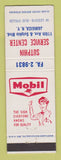 Matchbook Cover - Mobil oil gas Sutphin Jamaica NY #2