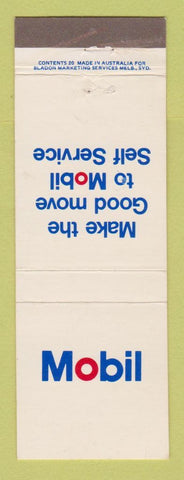 Matchbook Cover - Mobil oil gas Australia Make the Good Move