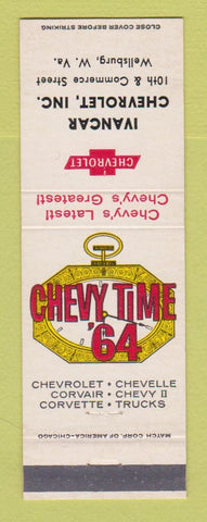 Matchbook Cover - 1964 Chevrolet Ivancar Wellsburg WV