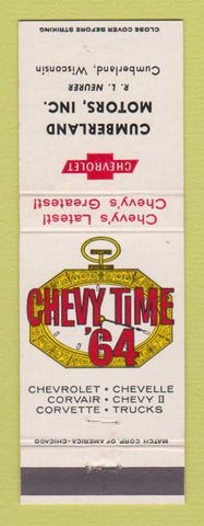 Matchbook Cover - 1964 Chevrolet Cumberland WI