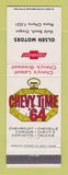 Matchbook Cover - 1964 Chevrolet Olsen Gold Beach OR