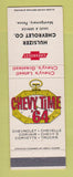 Matchbook Cover - 1964 Chevrolet Hulsizer Montgomery PA