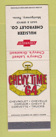 Matchbook Cover - 1964 Chevrolet Hulsizer Montgomery PA