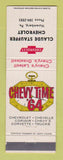 Matchbook Cover - 1964 Chevrolet Claude Stauffer Nuremberg PA