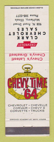 Matchbook Cover - 1964 Chevrolet Clark McHenry IL