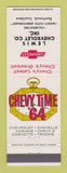 Matchbook Cover - 1964 Chevrolet Lewis Kentwood LA