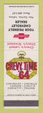 Matchbook Cover - 1964 Chevrolet Friendly New Castle IN