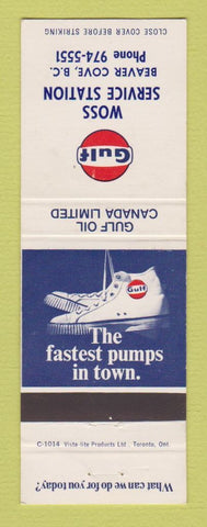 Matchbook Cover - Gulf oil gas Woss Beaver Cove BC