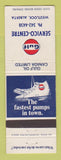 Matchbook Cover - Gulf oil gas Servico Centre Westlock AB WEAR
