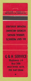 Matchbook Cover - Gulf oil gas G&H Service Milk River AB