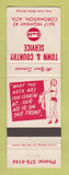 Matchbook Cover - Gulf oil gas Town & Country Coronation AB girlie WEAR