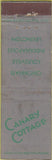 Matchbook Cover - Canary Cottage Cincinnati OH Louisville KY Midget