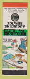 Matchbook Cover - Gulf oil gas Augustine North Lima OH hillbilly LAMINATED